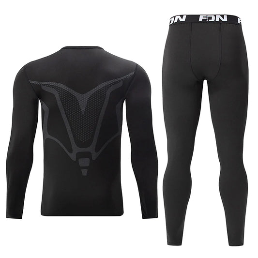 2 Pcs Spring And Autumn Men's Long-sleeved Trousers Sports Suit Fitness Running Jogging Bottoming Clothes License To Train Pants