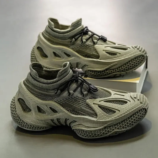 2025 Men Shoes -New Casual and Fashionable Sneakers Sports- Fly Woven Sneakers, Thick Soled- Versatile Socks, and -Trendy -Shoes