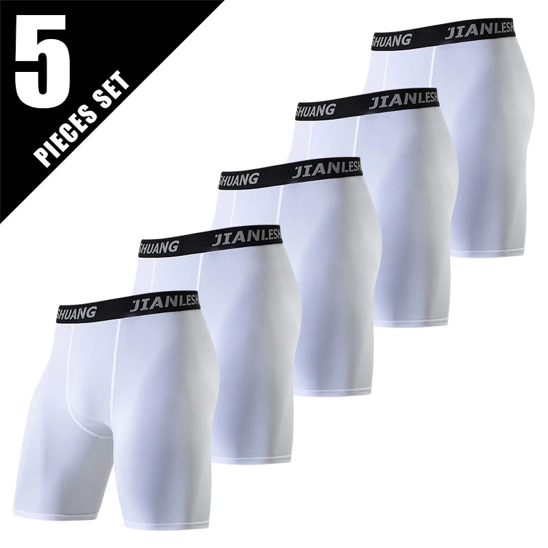 1/2/5Pcs Teenagers To Adults Multi-size Men's Sports Underwear Fitness Long Boxer Shorts Running Training Basketball Football Sh