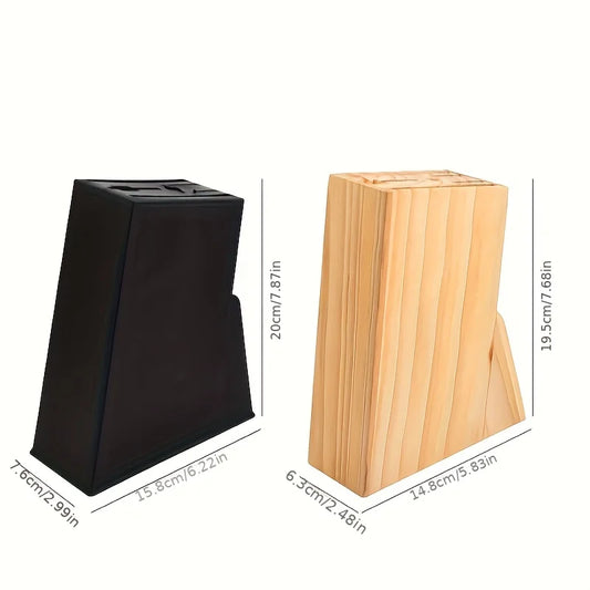 Kitchen multi socket knife holder, wooden knife holder, household tool storage rack, floor storage rack, convenient tool storage