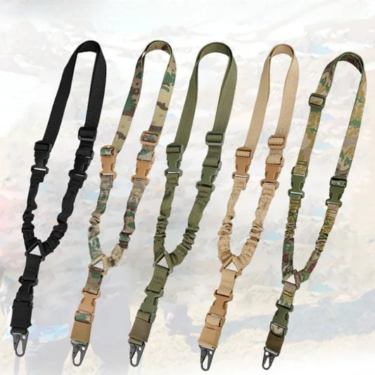 2025 Outdoor Tactical Harness Single-Point CS Gun Rope Diagonal Safety Rope Unisex Camouflage Tactical Belt for Hunting Sports