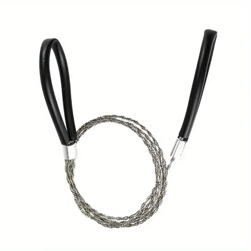 1PC portable stainless steel wire saw with finger handle, Pocket Manual chain saw for outdoor camping hiking survival