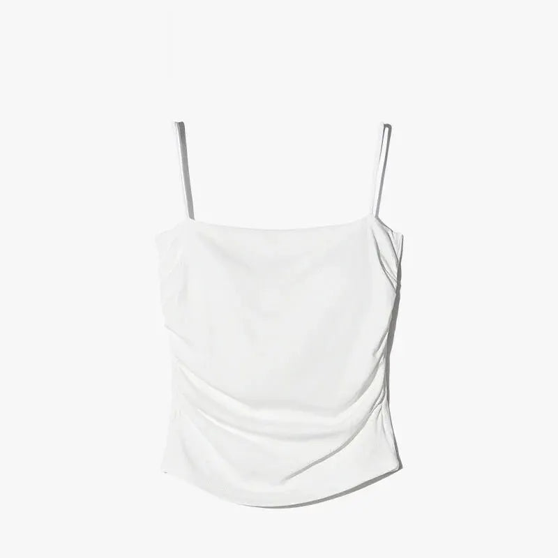 Clearance_New Summer Simple Cotton Sling Camisole Women Girls Crop Top Sleeveless Shirt Lady Bra Tops Straps Skinny Camisole Bas