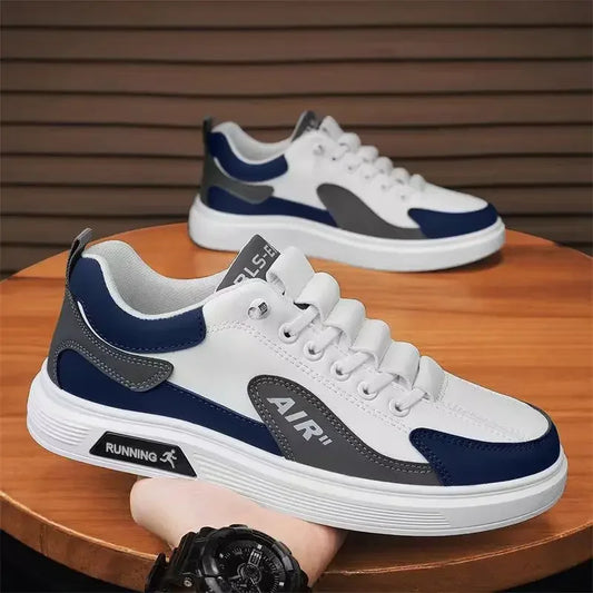 Trend 2025 New Men's Shoes Leather Fashion Low-top Men's Casual Trendy Shoes Running Sports