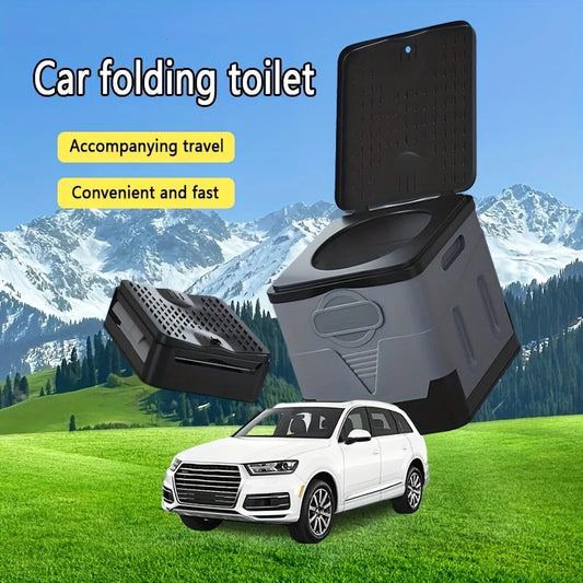 1 Portable Outdoor Toilet, Car Toilet, Foldable and Mobile Toilet, Suitable for Outdoor Camping, Hiking, Hiking, Tourism
