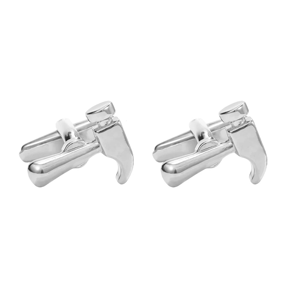 Tools Collection Jewlery Scissor Hammer Shaped Cufflinks For Men Boys Accessories Festival Gift