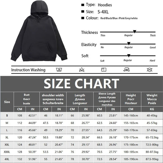 Spring Autumn Men Casual Hoodies Solid Color Fleece Warm Sweatshirts Oversize Male Tops Fashion Hoodie Pullover Multiple Colour
