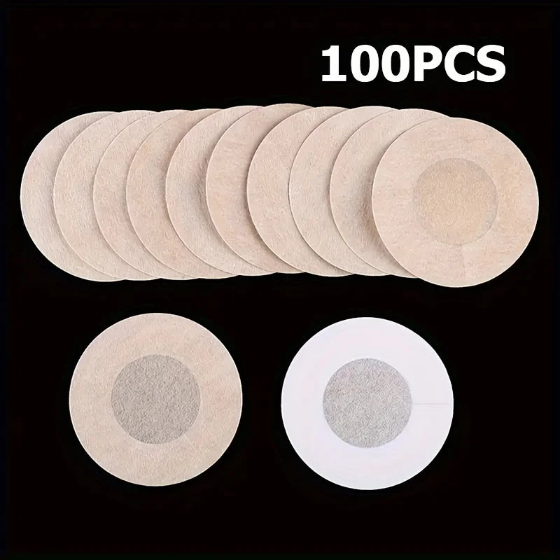 100pcs Invisible Strapless Self-Adhesive Nipple Patches - Disposable Invisible Nipple Patches, Summer Underwear Accessories Skin