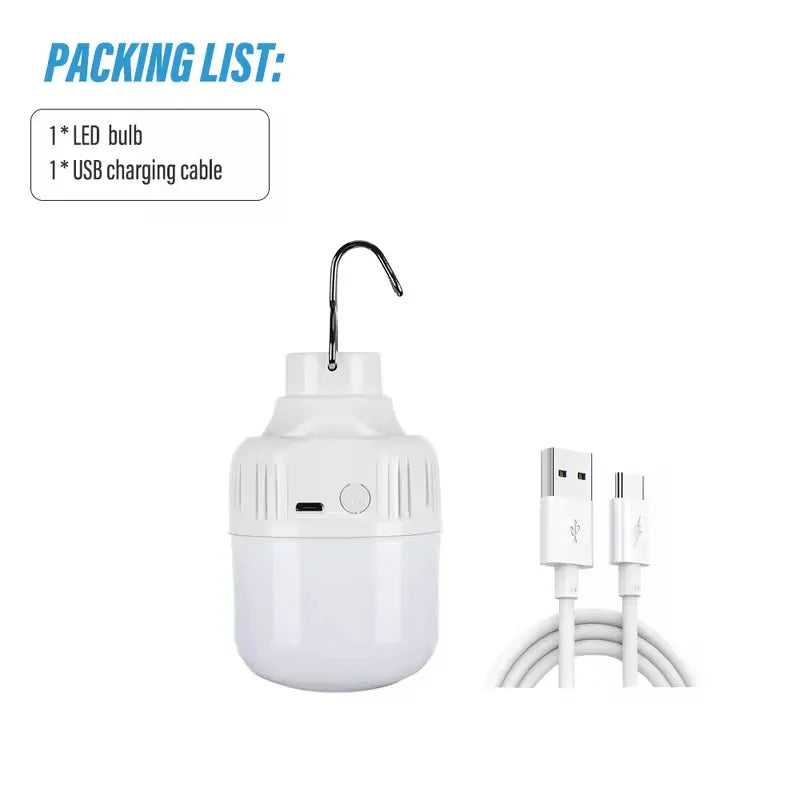 Camping Light Led Bulb USB Rechargeable Emergency Lighting Flashlight Lights Outdoor Picnics Hanging Tent Light
