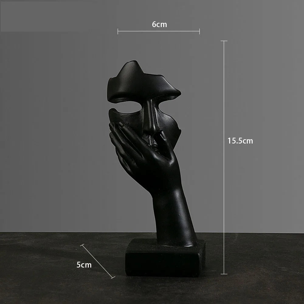 Luxury Abstract Resin Ornament – Hand-Held Face Sculpture for Modern Home & Office