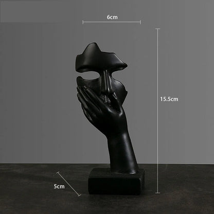 Luxury Abstract Resin Ornament – Hand-Held Face Sculpture for Modern Home & Office