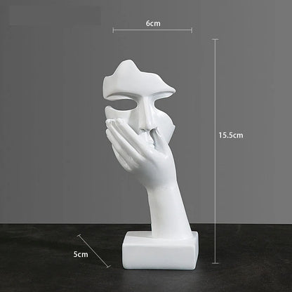Luxury Abstract Resin Ornament – Hand-Held Face Sculpture for Modern Home & Office