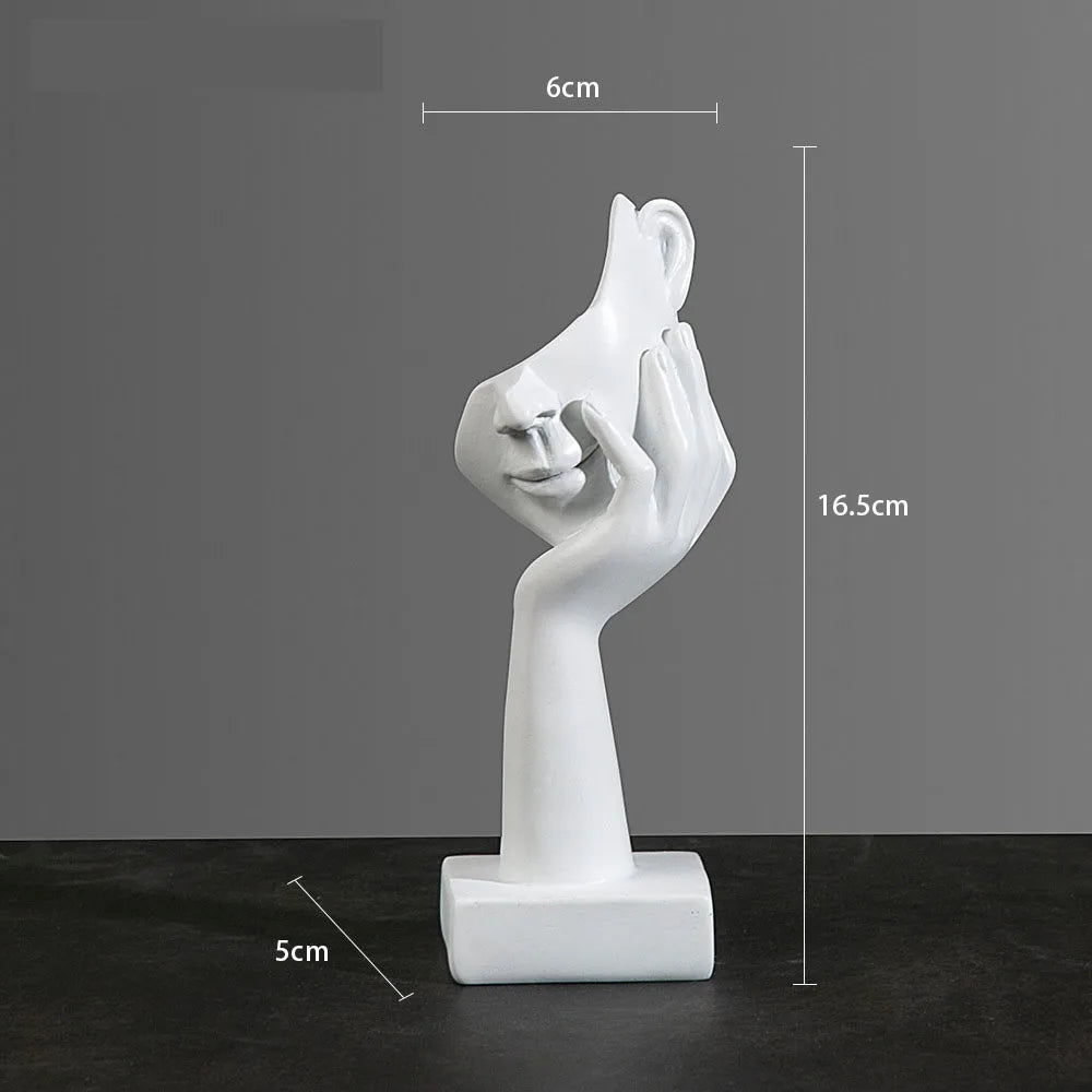 Luxury Abstract Resin Ornament – Hand-Held Face Sculpture for Modern Home & Office