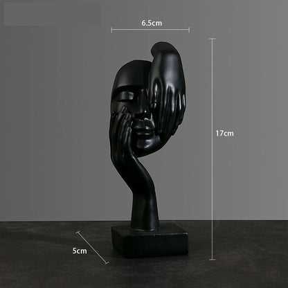 Luxury Abstract Resin Ornament – Hand-Held Face Sculpture for Modern Home & Office
