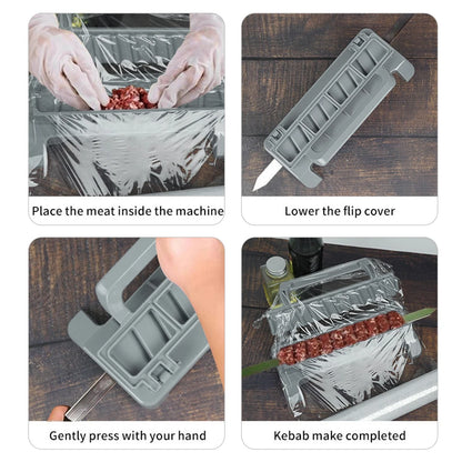 2025 New BBQ Kebab Maker Barbecue Meat Skewer Machine Reusable Kebab Press Maker Kebab Preparation Tools Kitchen Accessories