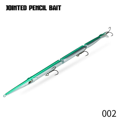 طُعم صيد السمك هانتهاوس المفصل بالقلم الرصاص، مكون من 3 أقسام، 255 مم/30.6 جم، طُعم سباحة غاطس بالإبرة لسمك القاروص الأزرق