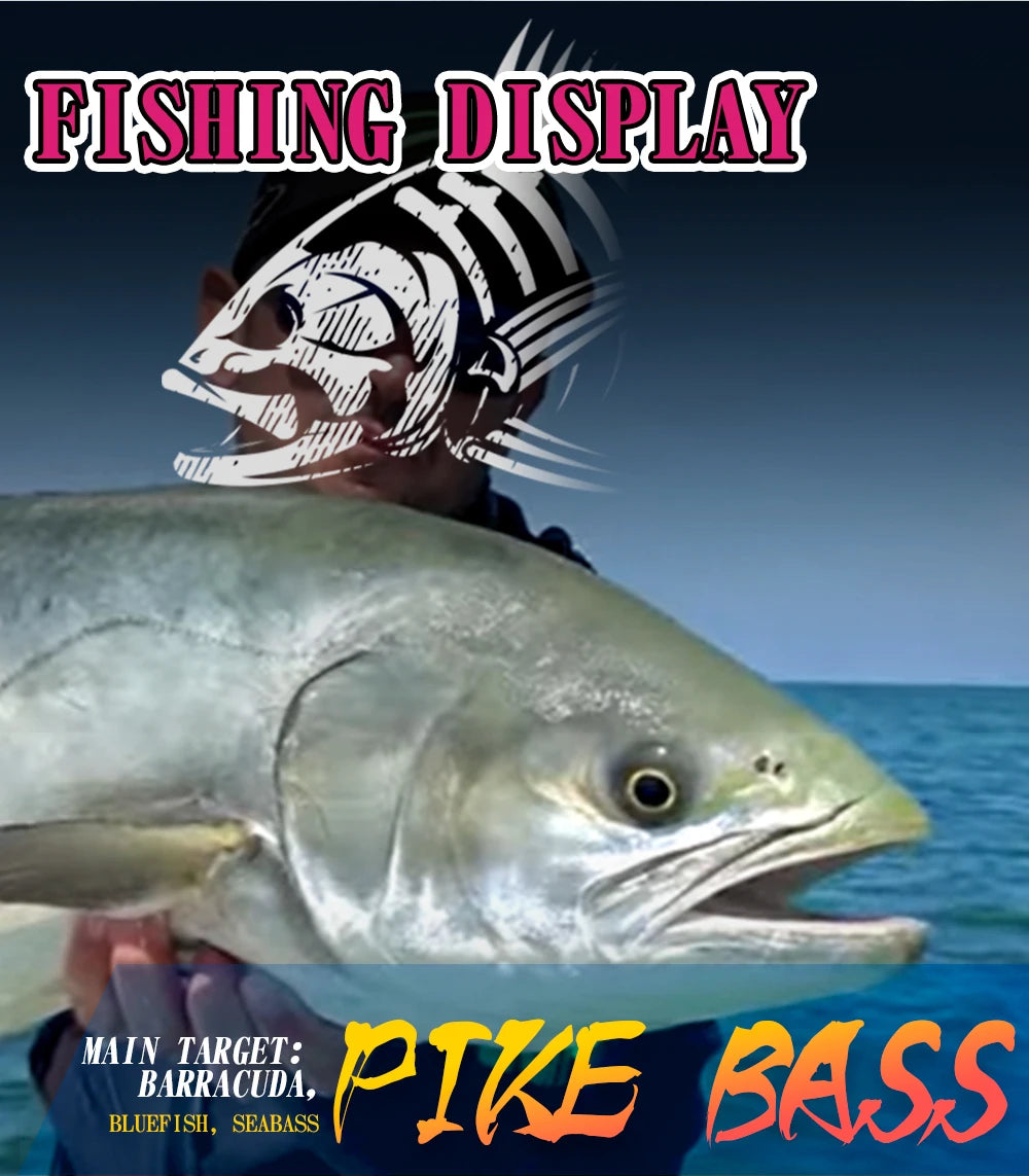 طُعم صيد السمك هانتهاوس المفصل بالقلم الرصاص، مكون من 3 أقسام، 255 مم/30.6 جم، طُعم سباحة غاطس بالإبرة لسمك القاروص الأزرق