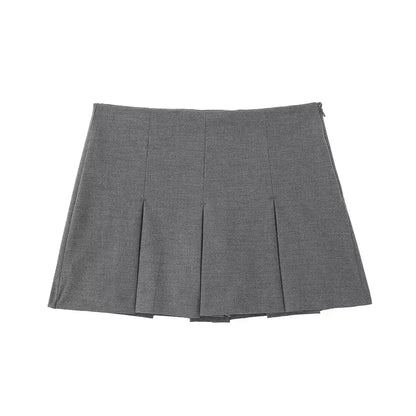 Mooyufon Fashion Women's High Waist Shorts Skirts Pleated Skirt Shorts Women Striped Bermuda Shorts Woman Casual Mini Shorts