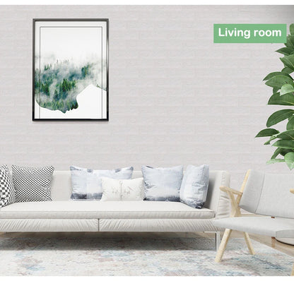 70cm*100cm Self-adhesive Wallpaper Background Modern Home Decoration PVC Waterproof Wall Stickers Foam 3D DIY Brick Pattern Room