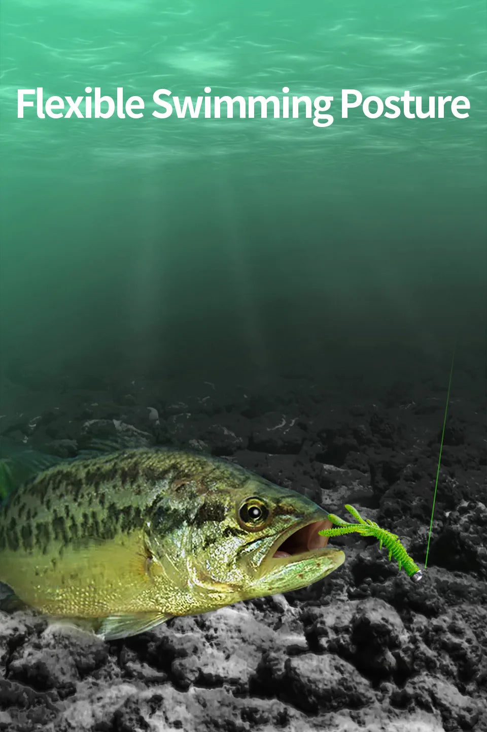 LINNHUE Floating Soft Shrimp Fishing Bait NED Rig Wobblers Shrimp Swim Lure Jig Salt Silicone Swimbait with Fish Attractant