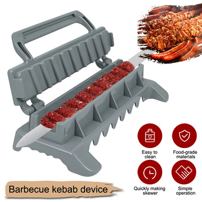 2025 New BBQ Kebab Maker Barbecue Meat Skewer Machine Reusable Kebab Press Maker Kebab Preparation Tools Kitchen Accessories