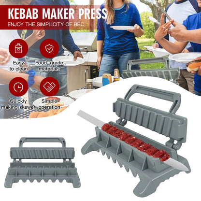 2025 New BBQ Kebab Maker Barbecue Meat Skewer Machine Reusable Kebab Press Maker Kebab Preparation Tools Kitchen Accessories