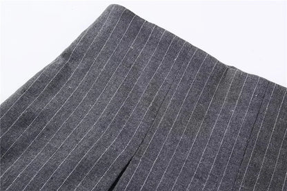 Mooyufon Fashion Women's High Waist Shorts Skirts Pleated Skirt Shorts Women Striped Bermuda Shorts Woman Casual Mini Shorts