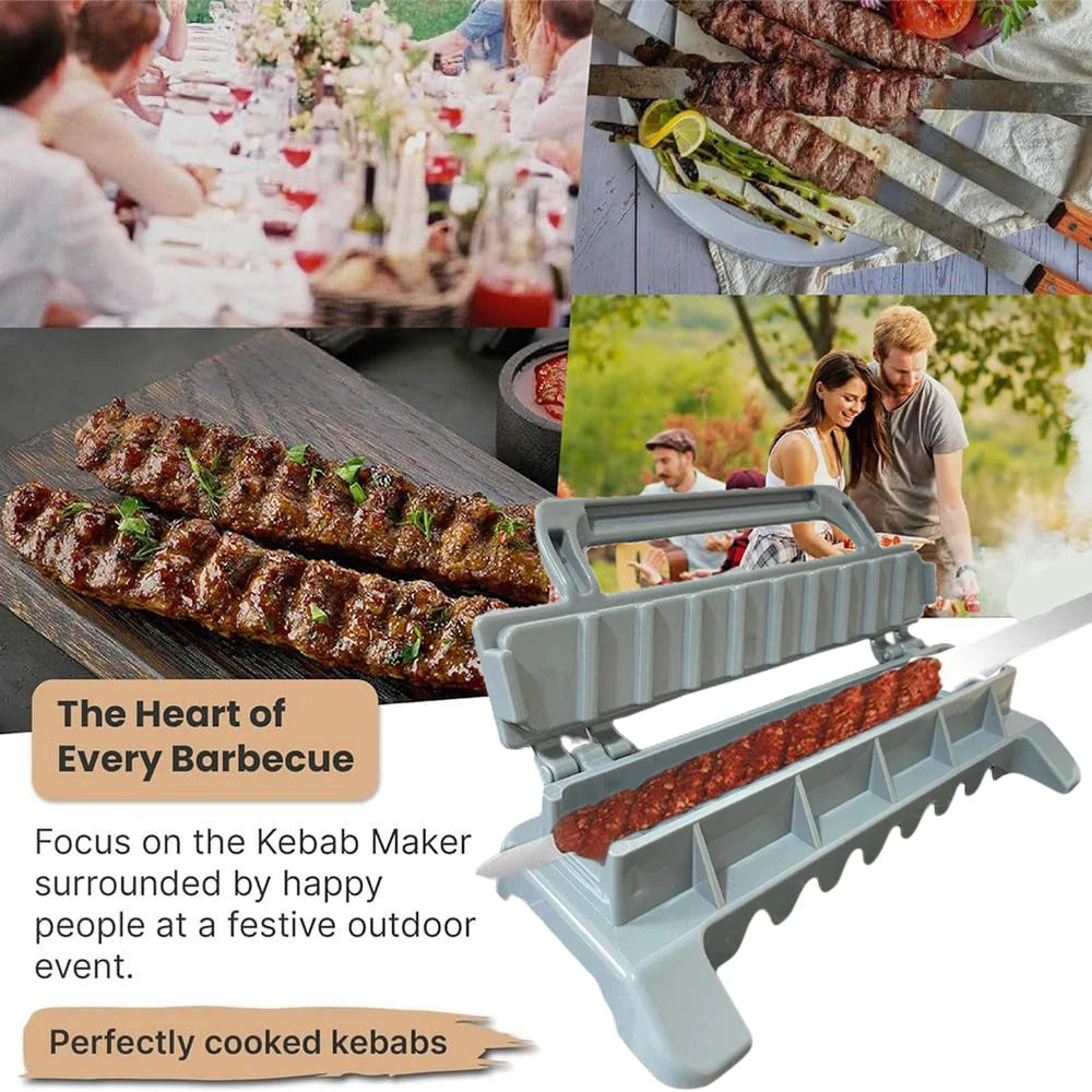 2025 New BBQ Kebab Maker Barbecue Meat Skewer Machine Reusable Kebab Press Maker Kebab Preparation Tools Kitchen Accessories