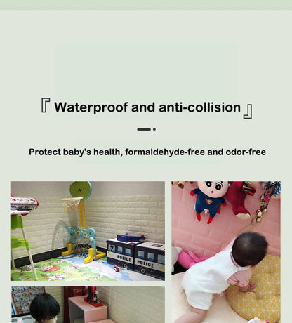 70cm*100cm Self-adhesive Wallpaper Background Modern Home Decoration PVC Waterproof Wall Stickers Foam 3D DIY Brick Pattern Room