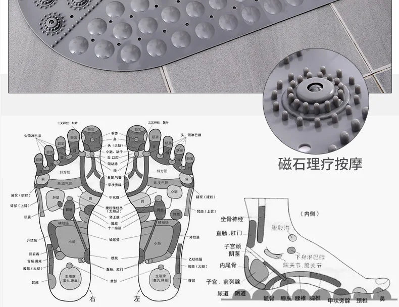 Bathroom Floor Mat, Bedroom Floor Mat, Shower Mat, Non - slip Absorbent Carpet, Oval Plain Water Drop PVC Rug