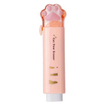 Creativity Retractable Kawaii cat claw Pencil eraser Push Pull Eraser Professional Drawing Painting Cute School Supplies