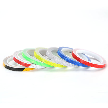 1cmx8m Bike Stickers Reflective Tape Fluorescent Safety Warning Strips MTB Cycling Tapes for Bicycle Helmet Motorcycle Scooter