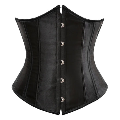 Underbust Corset Sexy Waist Slimming Corset Bustiers Body Shaper for Women Steampunk Lace-up Corset Belt Waist Trainer