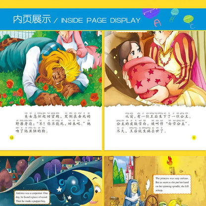 20 Books Chinese and English Bilingual Classic Fairy Tales Mandarin Character Han Zi Pin Yin Bedtime Reading Story Kids Age 0-6