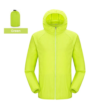 LNGXO Hiking Waterproof Jacket Women Men Camping Running Sun-Protective Windbreaker Quick Dry Outdoor Sport Rain Coat Unisex
