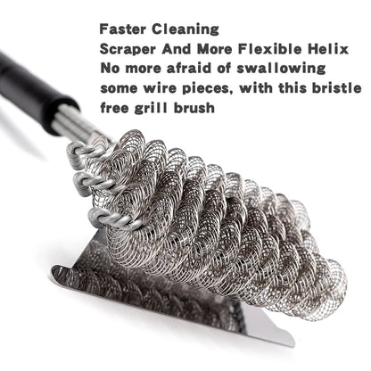 Grill Brush and Scraper, Best BBQ Cleaner, Perfect Tools for All Grill Types, Including Weber, Ideal Barbecue Accessories