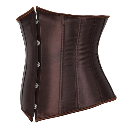 Underbust Corset Sexy Waist Slimming Corset Bustiers Body Shaper for Women Steampunk Lace-up Corset Belt Waist Trainer