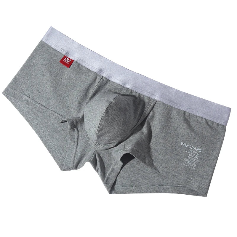 Open Front Underwear Men Cotton Sexy Men's Boxer Shorts Panties Breathable Pouch Bulge Underpants Male