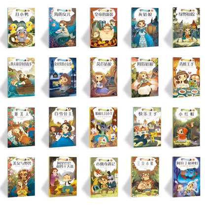 20 Books Chinese and English Bilingual Classic Fairy Tales Mandarin Character Han Zi Pin Yin Bedtime Reading Story Kids Age 0-6