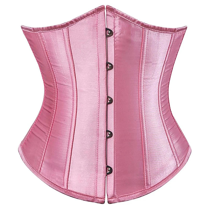 Underbust Corset Sexy Waist Slimming Corset Bustiers Body Shaper for Women Steampunk Lace-up Corset Belt Waist Trainer