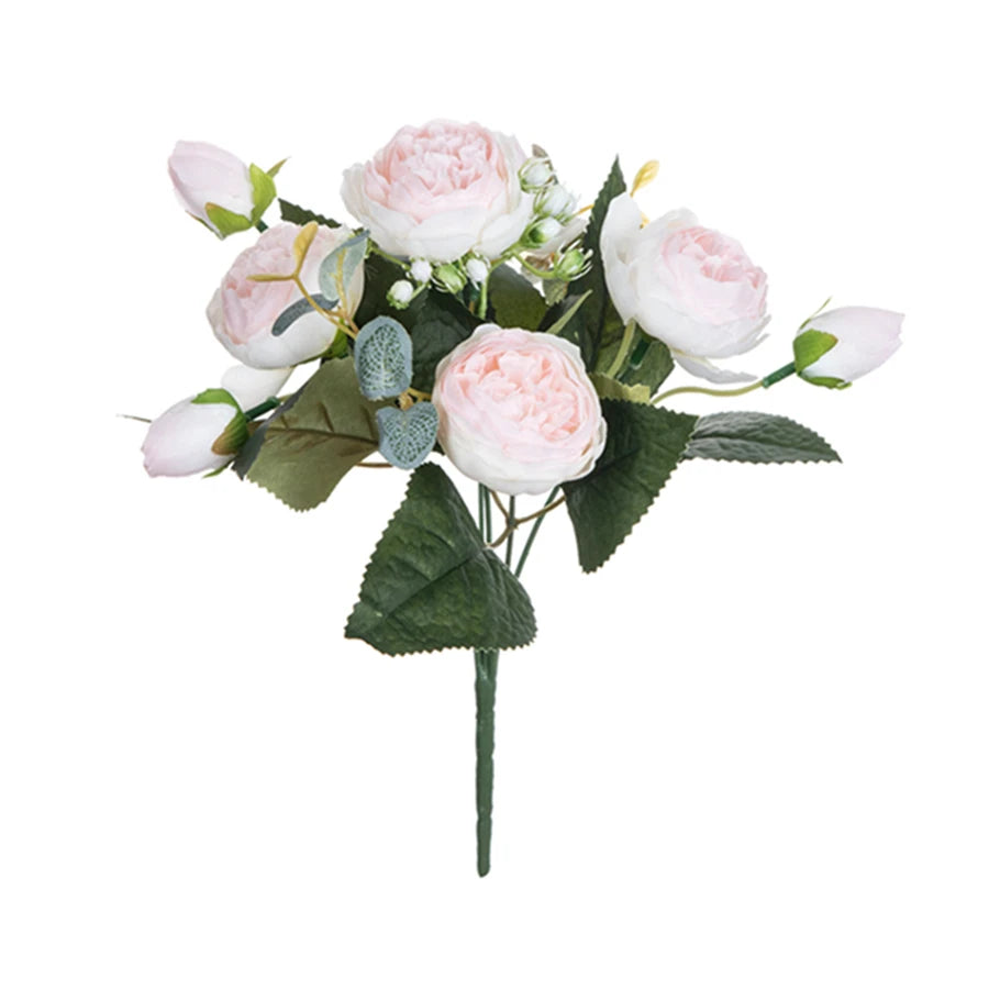 30CM Artificial Flowers Silk Peony Bouquet Festival Vases for Decoration Craft Home Garden Living Room Wedding Accessories props