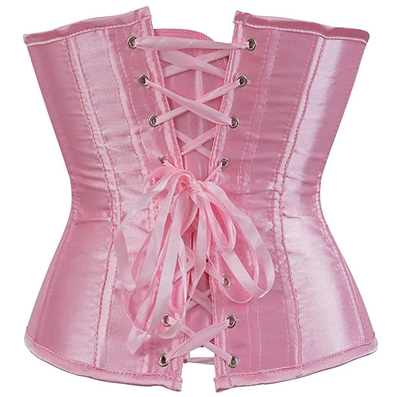 Underbust Corset Sexy Waist Slimming Corset Bustiers Body Shaper for Women Steampunk Lace-up Corset Belt Waist Trainer