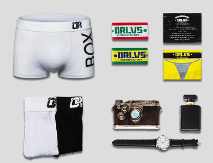 ORLVS Mens Boxer Sexy Underwear Soft Boxershorts Cotton Underpants Male Panties 3D Pouch Shorts Under Wear Pants Short
