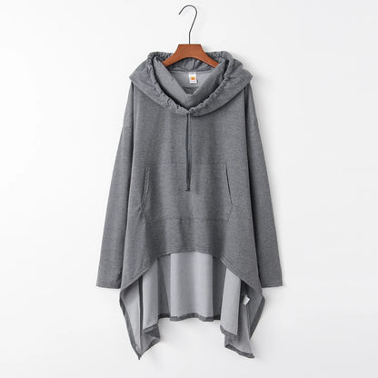 Fashion Trends New European and N Pure Color Long Hoodie