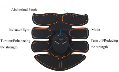 Wireless EMS Muscle Stimulator ABS Abdominal Muscle Trainer Toner Body Fitness Hip Trainer Shaping Patch Sliming Trainer Unisex