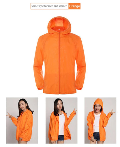 LNGXO Hiking Waterproof Jacket Women Men Camping Running Sun-Protective Windbreaker Quick Dry Outdoor Sport Rain Coat Unisex