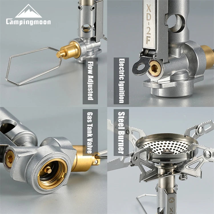 Campingmoon Adjustable mini Camping accessories portable camping gas Stove