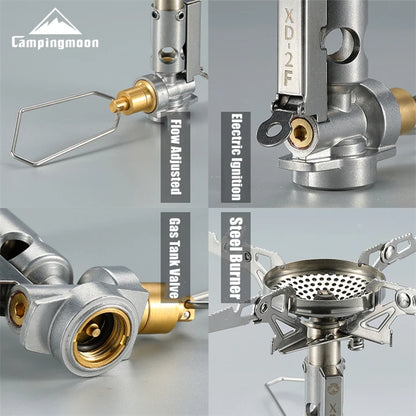 Campingmoon Adjustable mini Camping accessories portable camping gas Stove