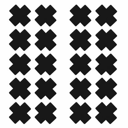 US STOCK 20pcs Black Women Cross Shape Self-Adhesive Disposable Satin Nipple Cover Breast Pasties Stickers for strapless Clothes