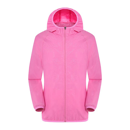 LNGXO Hiking Waterproof Jacket Women Men Camping Running Sun-Protective Windbreaker Quick Dry Outdoor Sport Rain Coat Unisex